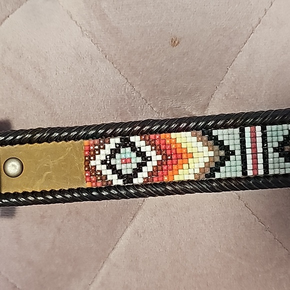 Nacona Southwest Leather Belt - Picture 3 of 6